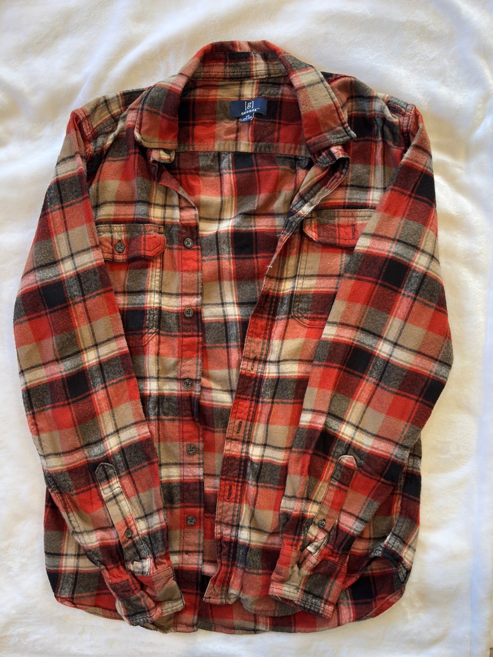 Men's Orange flannel shirt
